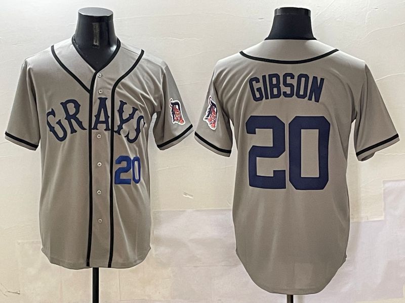 Men Detroit Tigers #20 Gibson Grey Joint Name Game Nike 2025 MLB Jersey style 6->houston astros->MLB Jersey